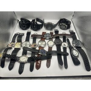 Mixed Brands Mens Watches Lot Of 17 For Parts Or Repair I3